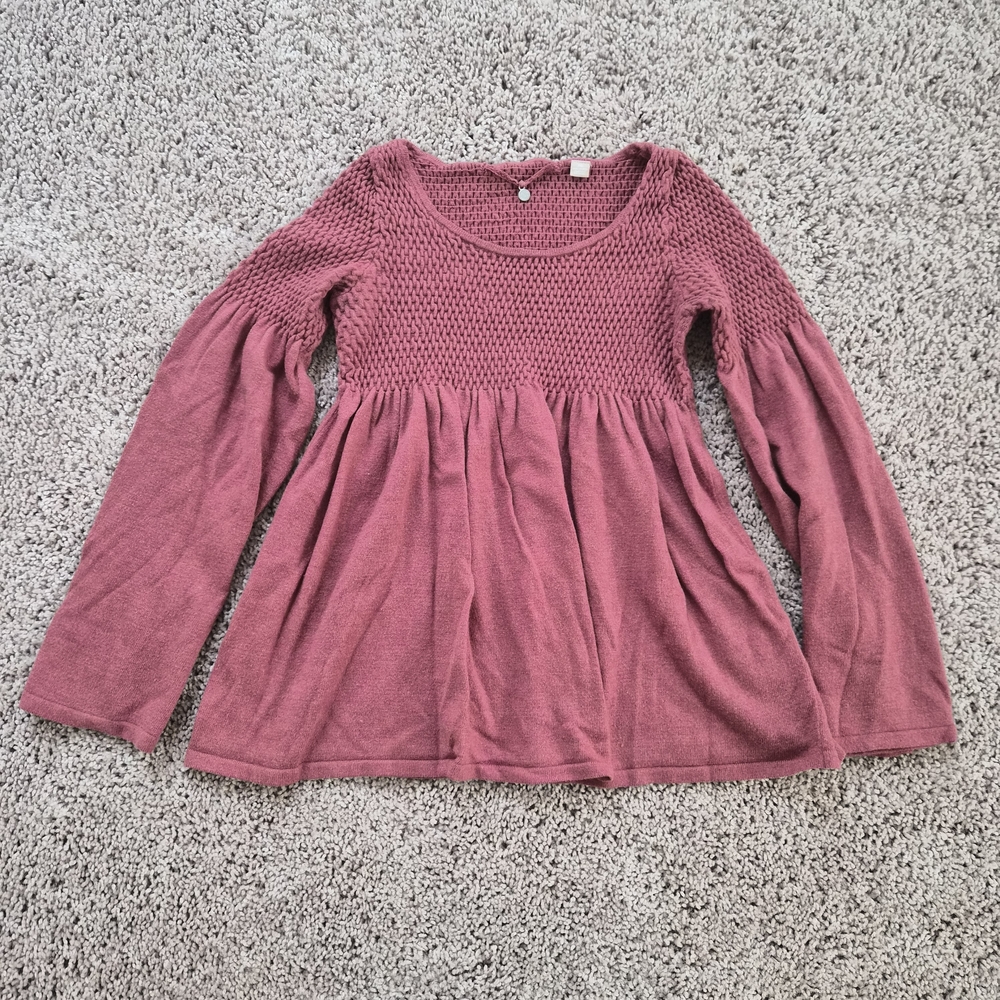 Knitted & Knotted Wool Blend Babydoll Sweatet